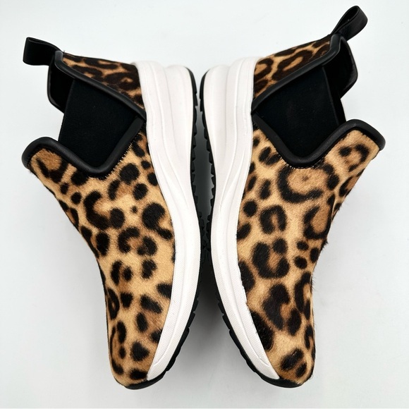 Taryn Rose Zayda Leopard Print Calf Hair Slip On Sneakers - Picture 4 of 8